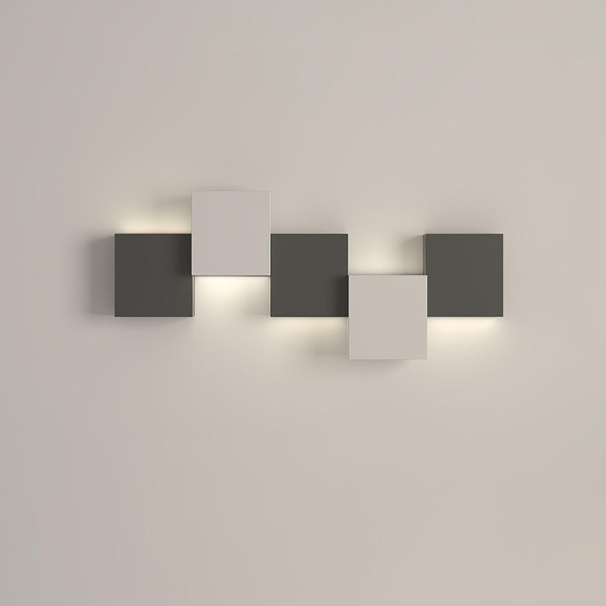 Brushed Metal Piano Key Contemporary Wall Sconce