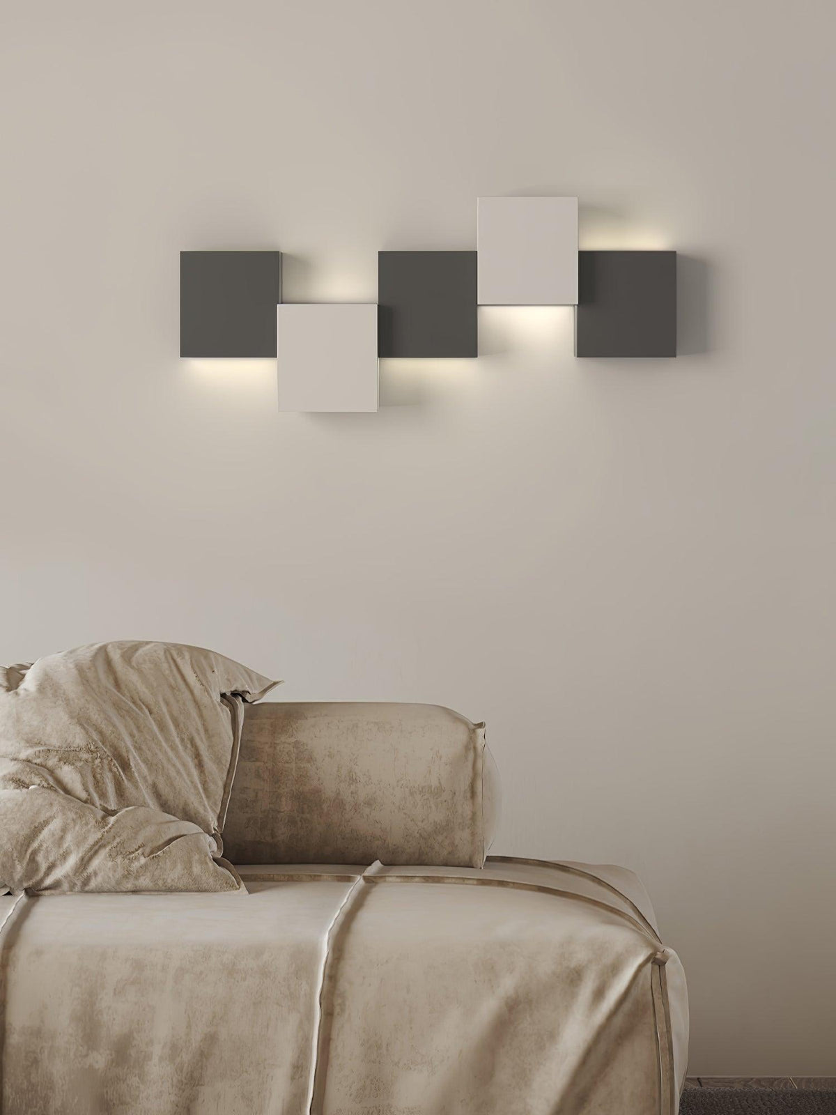 Brushed Metal Piano Key Contemporary Wall Sconce