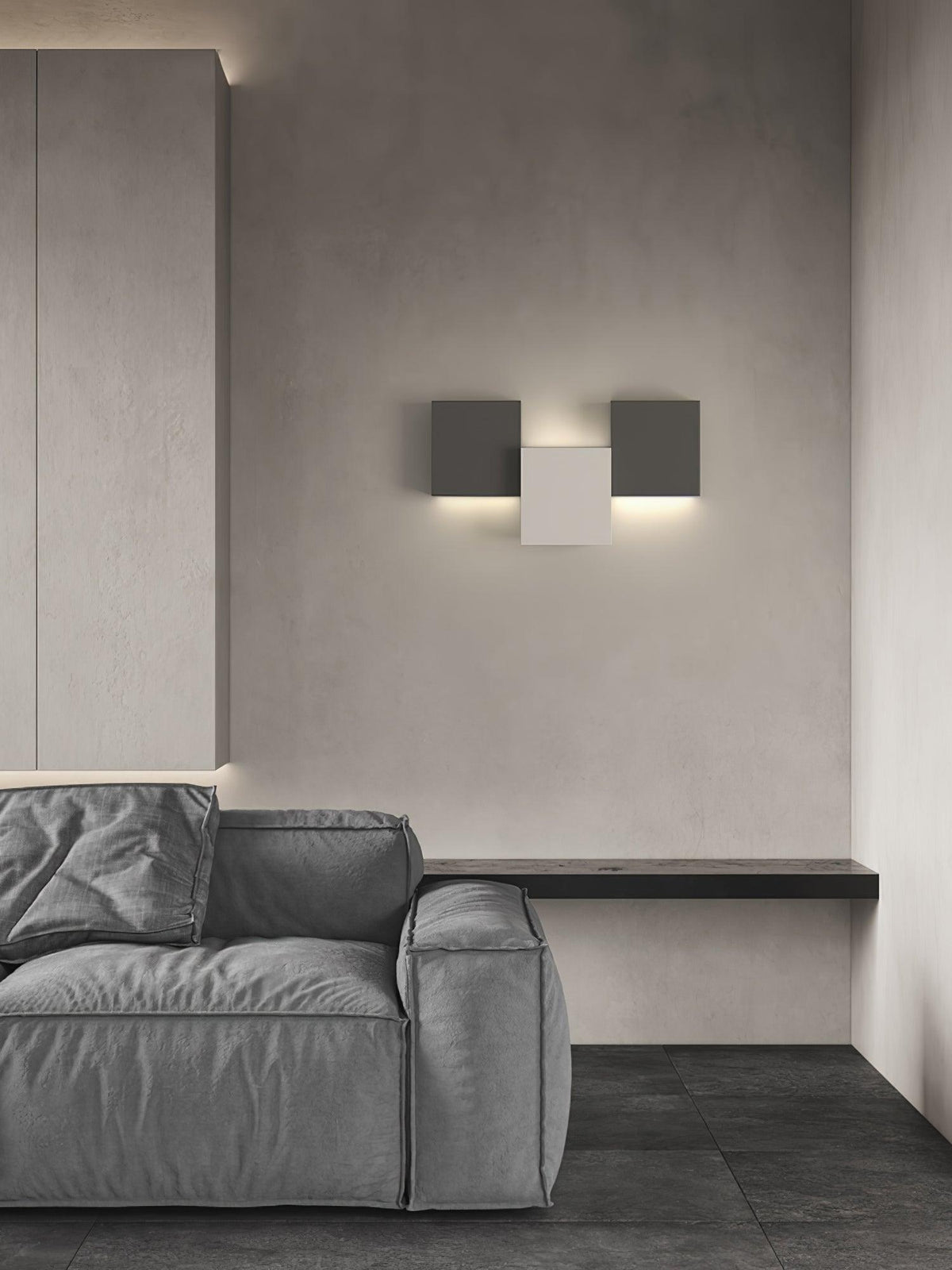 Brushed Metal Piano Key Contemporary Wall Sconce
