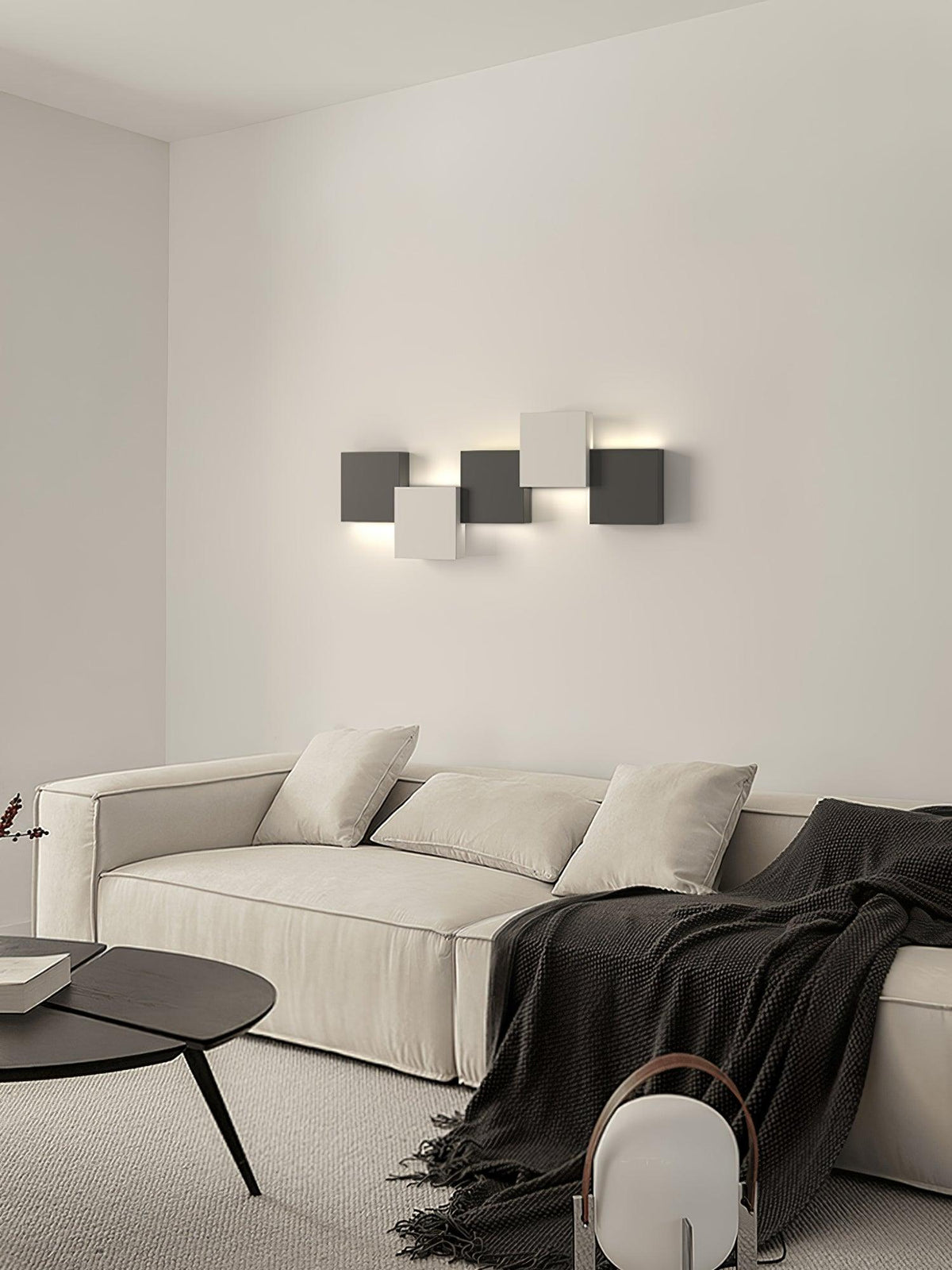 Brushed Metal Piano Key Contemporary Wall Sconce