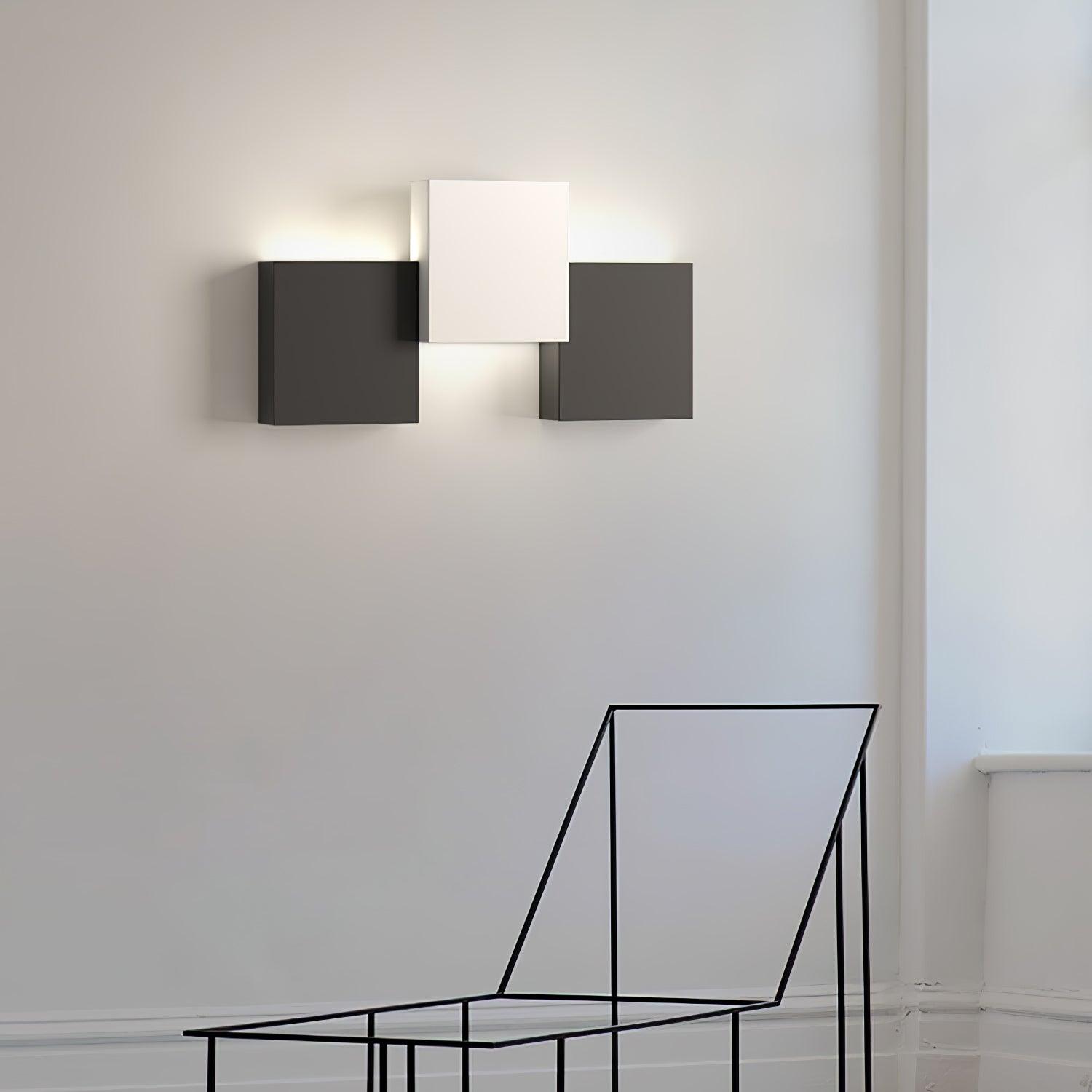 Brushed Metal Piano Key Contemporary Wall Sconce