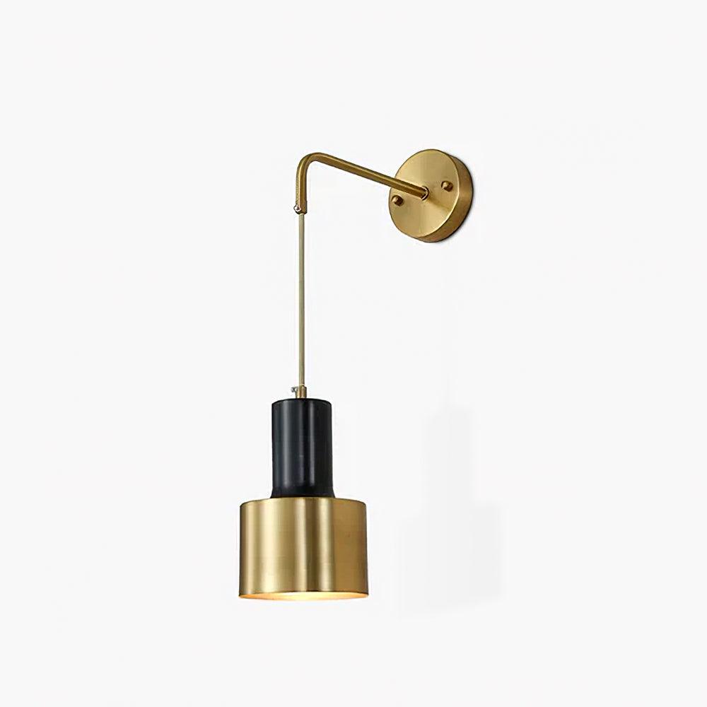 Brass And Matte Black Contemporary Wall Lamp