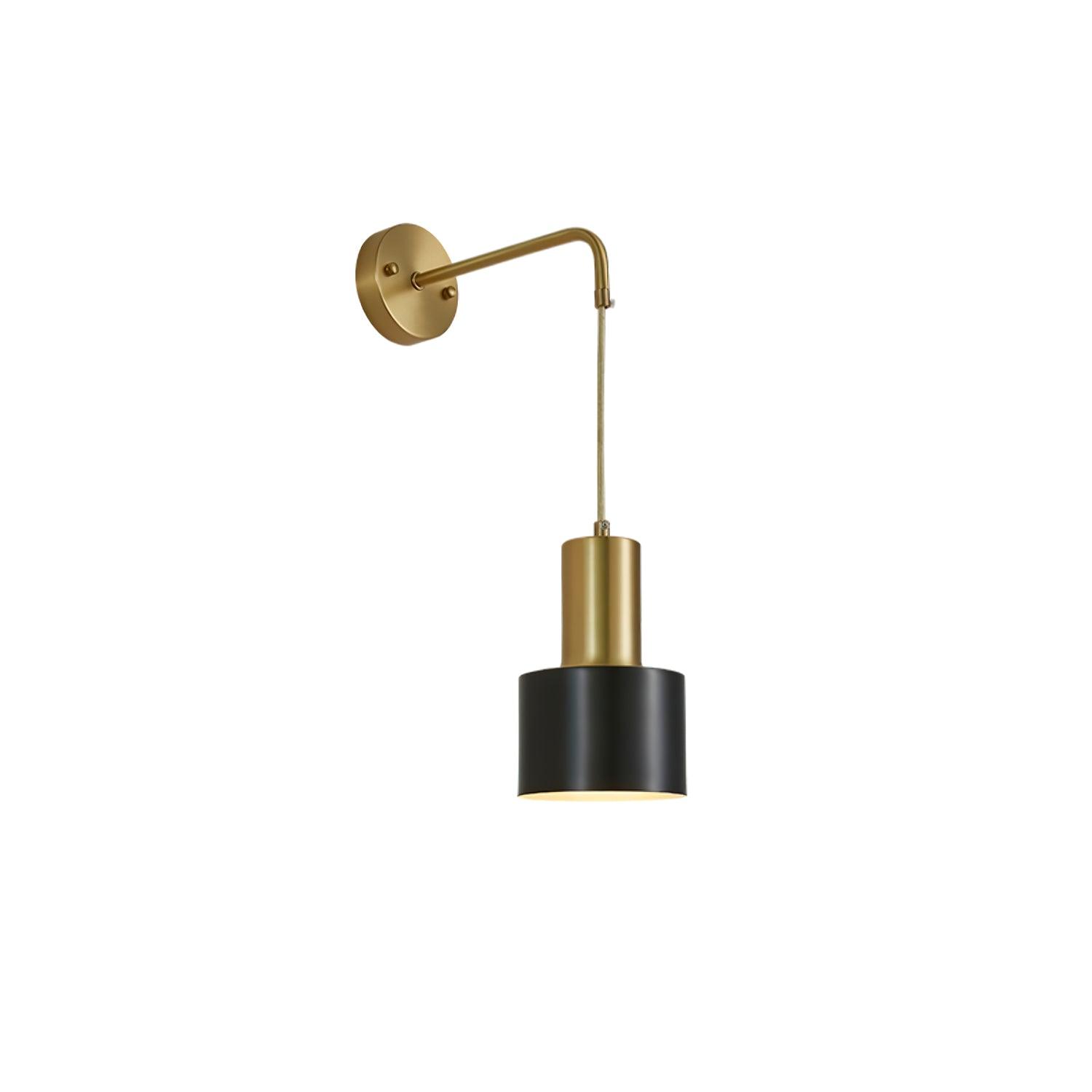 Brass And Matte Black Contemporary Wall Lamp