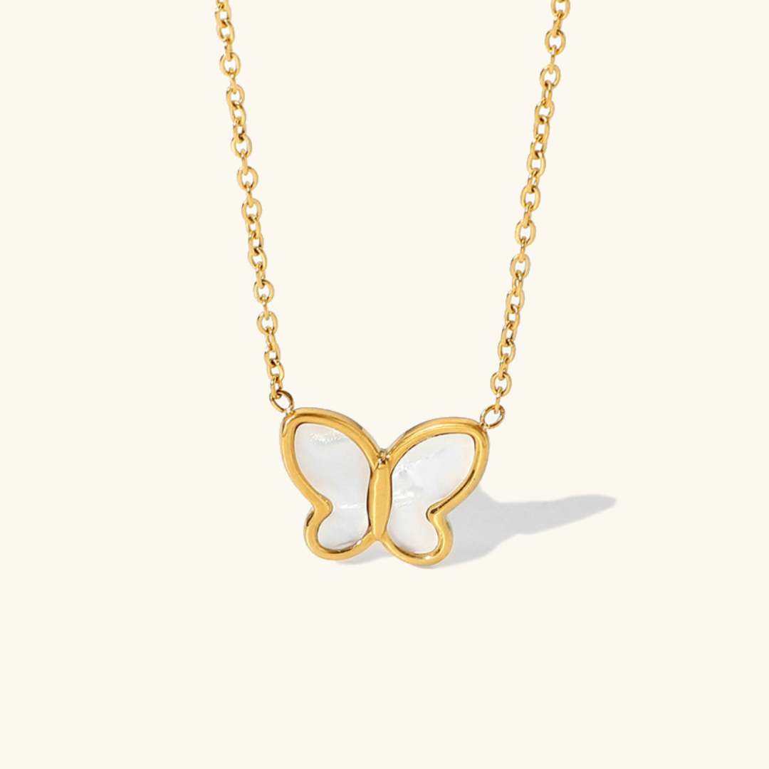 Butterfly Mother of Pearl Necklace
