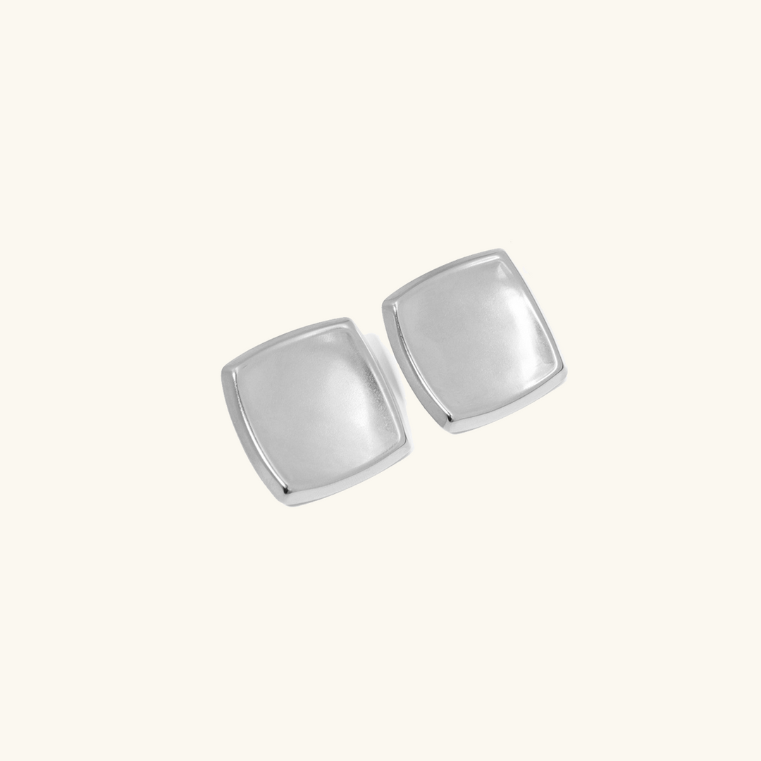 Poppy Gold Square Earrings