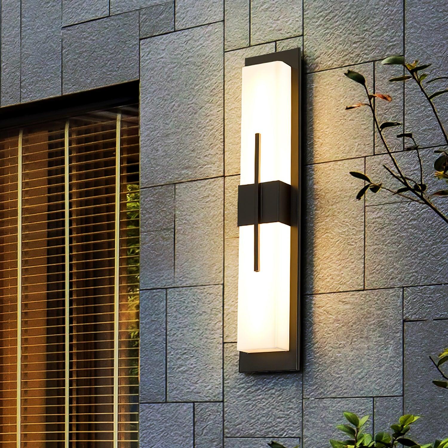 Rectangular Contemporary Outdoor Wall Light