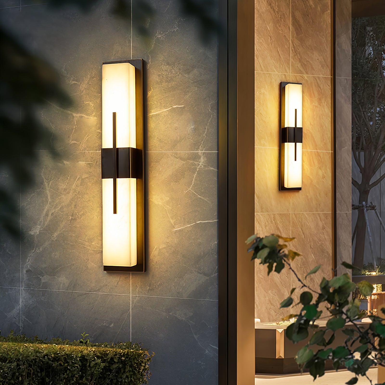 Rectangular Contemporary Outdoor Wall Light