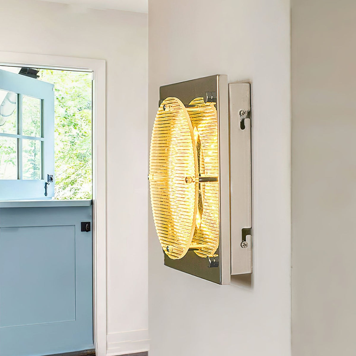 Prism Glass Polished Chrome Finish Wall Sconce