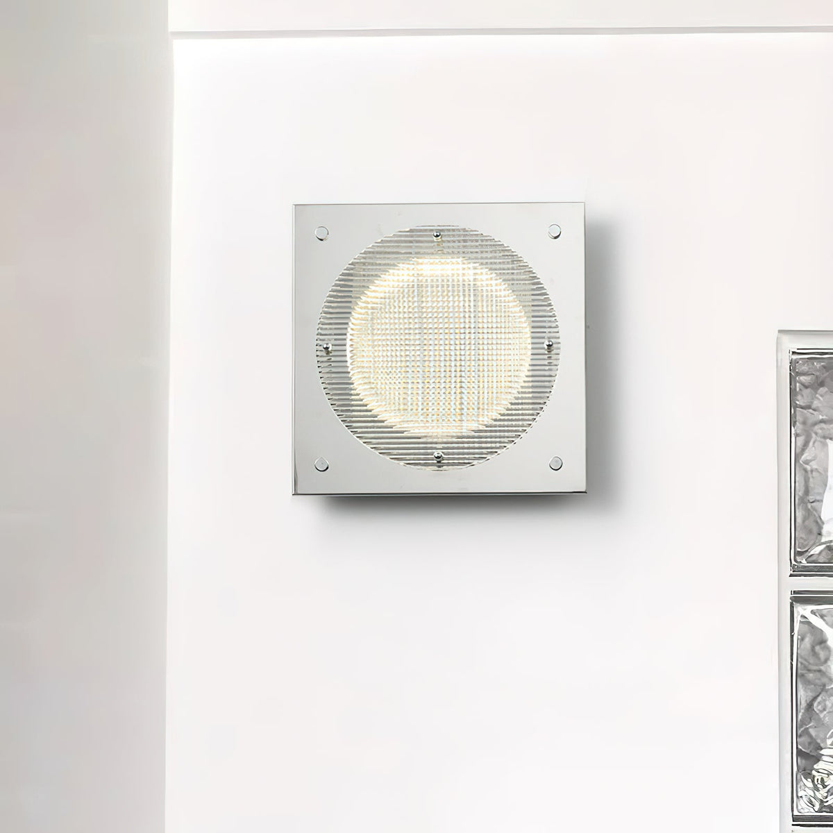 Prism Glass Polished Chrome Finish Wall Sconce