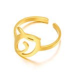 Load image into Gallery viewer, Adjustable Italic Cursive Letter Initial Ring
