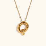 Load image into Gallery viewer, Balloon Gold Initial Necklace
