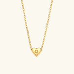 Load image into Gallery viewer, Heart Initial Gold Necklace
