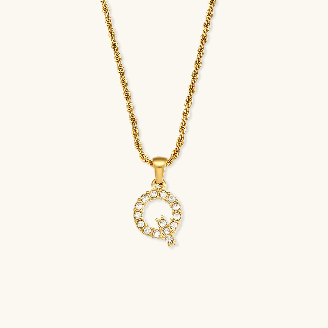 Maeve Diamond Initial Letter Necklace