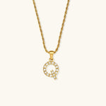 Load image into Gallery viewer, Maeve Diamond Initial Letter Necklace
