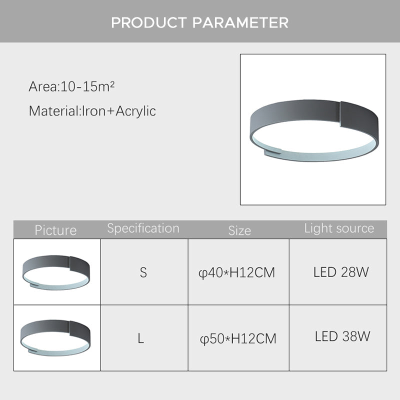 Contemporary Round Flush Mount Ceiling Light