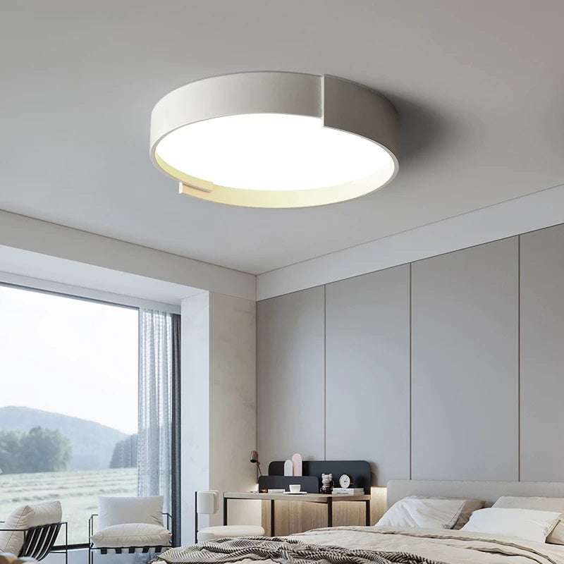 Contemporary Round Flush Mount Ceiling Light