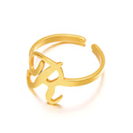 Load image into Gallery viewer, Adjustable Italic Cursive Letter Initial Ring
