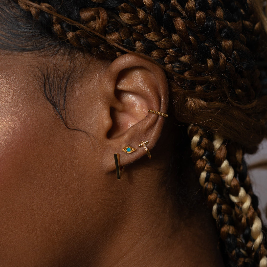 Salacia Triangle Hoop Earrings