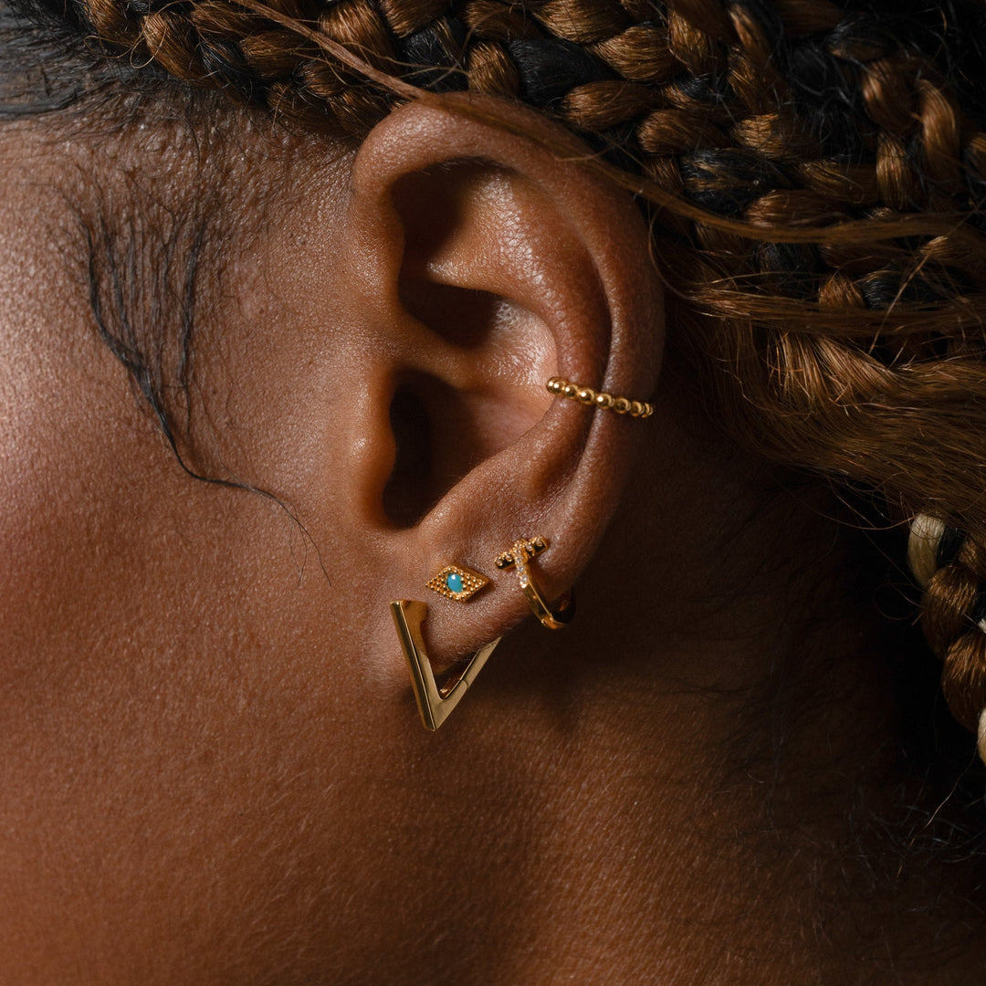 Salacia Triangle Hoop Earrings