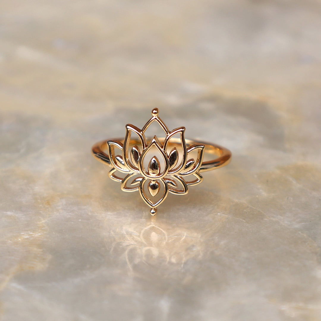 Lotus Flower Dainty Ring