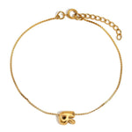 Load image into Gallery viewer, Dainty Bubble Letter Initial Bracelet
