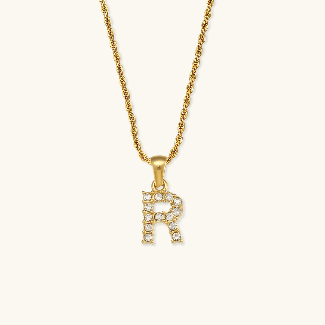 Maeve Diamond Initial Letter Necklace