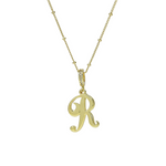Load image into Gallery viewer, Elegant Cursive Font Satellite Chain Initial Necklace

