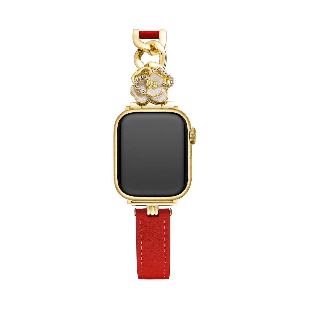 Bold Leather Chain Apple Watch Bands for Women