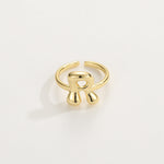 Load image into Gallery viewer, Cute Bubble Letter Initial Ring
