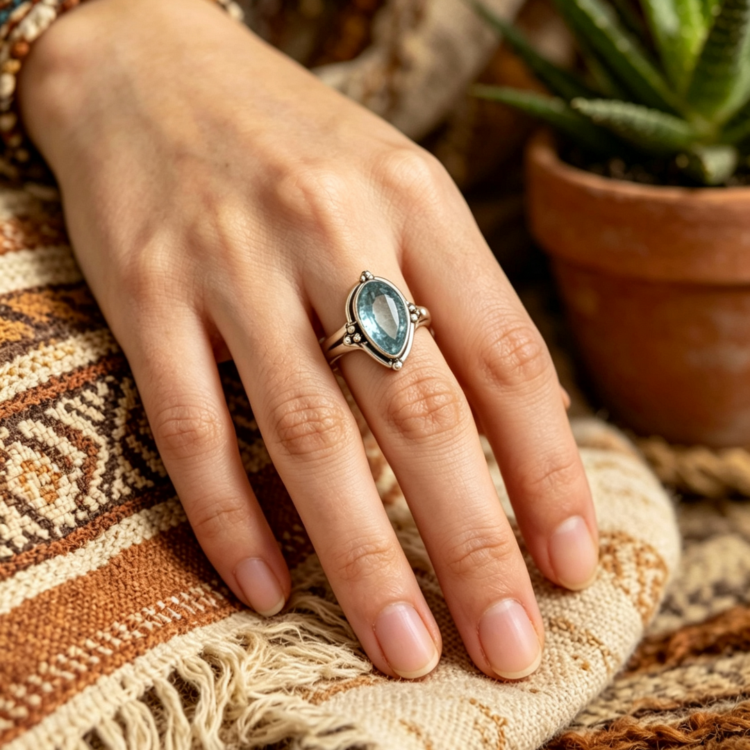 Vintage-Style Gemstone Statement Ring