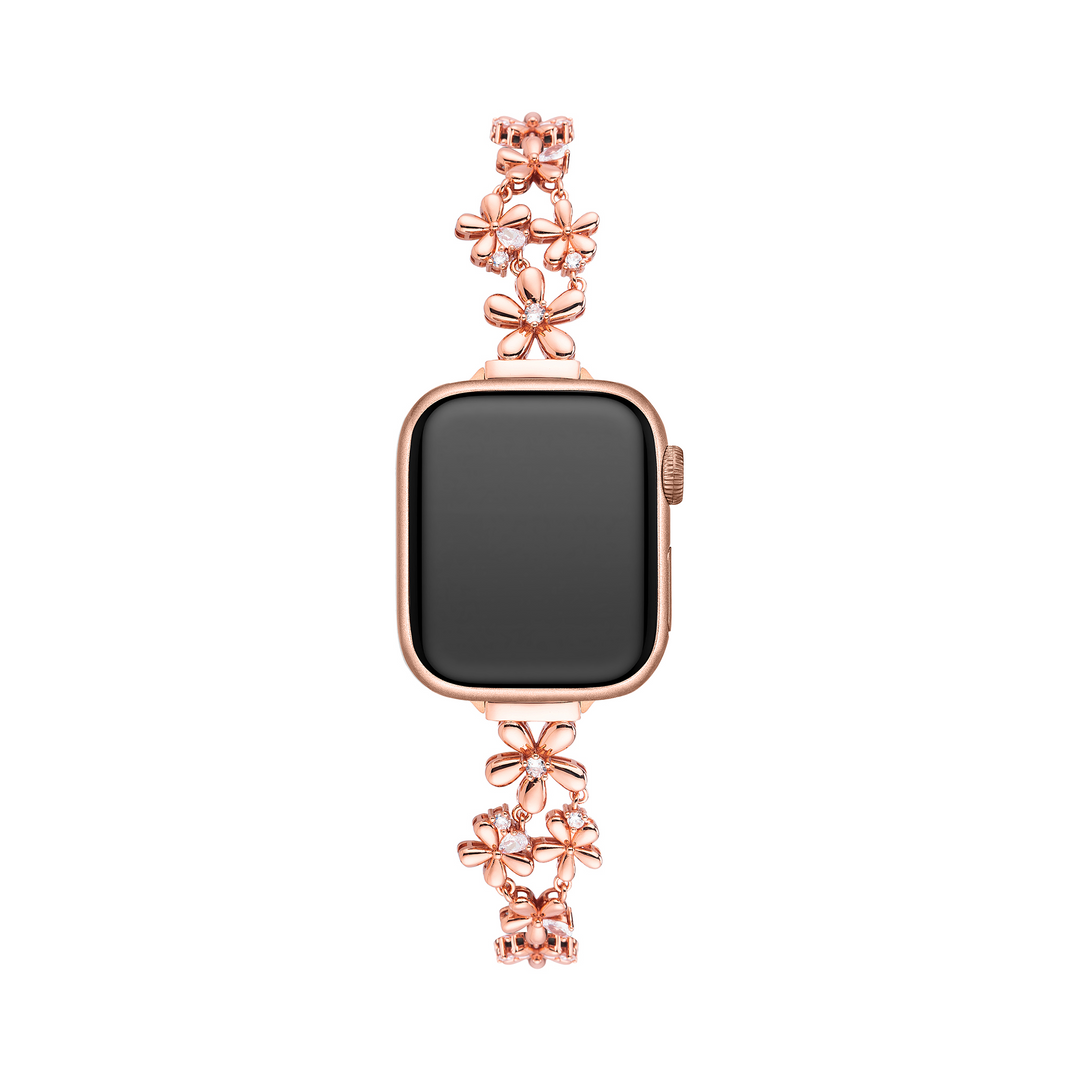 Bold Copper Flower Apple Watch Bands for Women