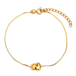 Load image into Gallery viewer, Dainty Bubble Letter Initial Bracelet
