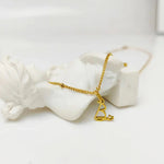 Load image into Gallery viewer, Dainty Satellite Chain Heart Letter Initial Necklace
