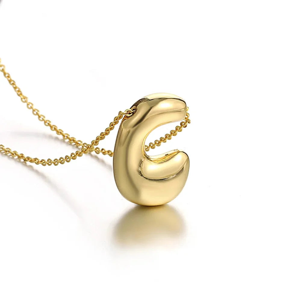 Puffy Letter Necklace
