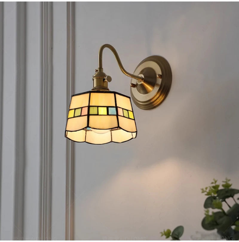 Vintage Industrial Copper Wall Light Fixture