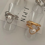 Load image into Gallery viewer, S925 Layered Antique Inspired Pearl Ring
