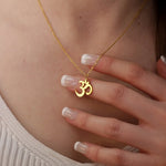 Load image into Gallery viewer, Dainty Minimal Om Necklace
