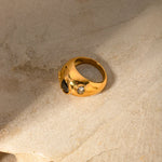 Load image into Gallery viewer, Chunky Black Teardrop Ring
