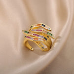 Load image into Gallery viewer, Geometric Claw Scattered Diamond Ring
