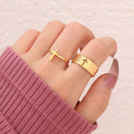 Load image into Gallery viewer, Minimal Couples Cross Rings
