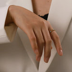 Load image into Gallery viewer, Adjustable Dainty Evil Eye Diamond Ring
