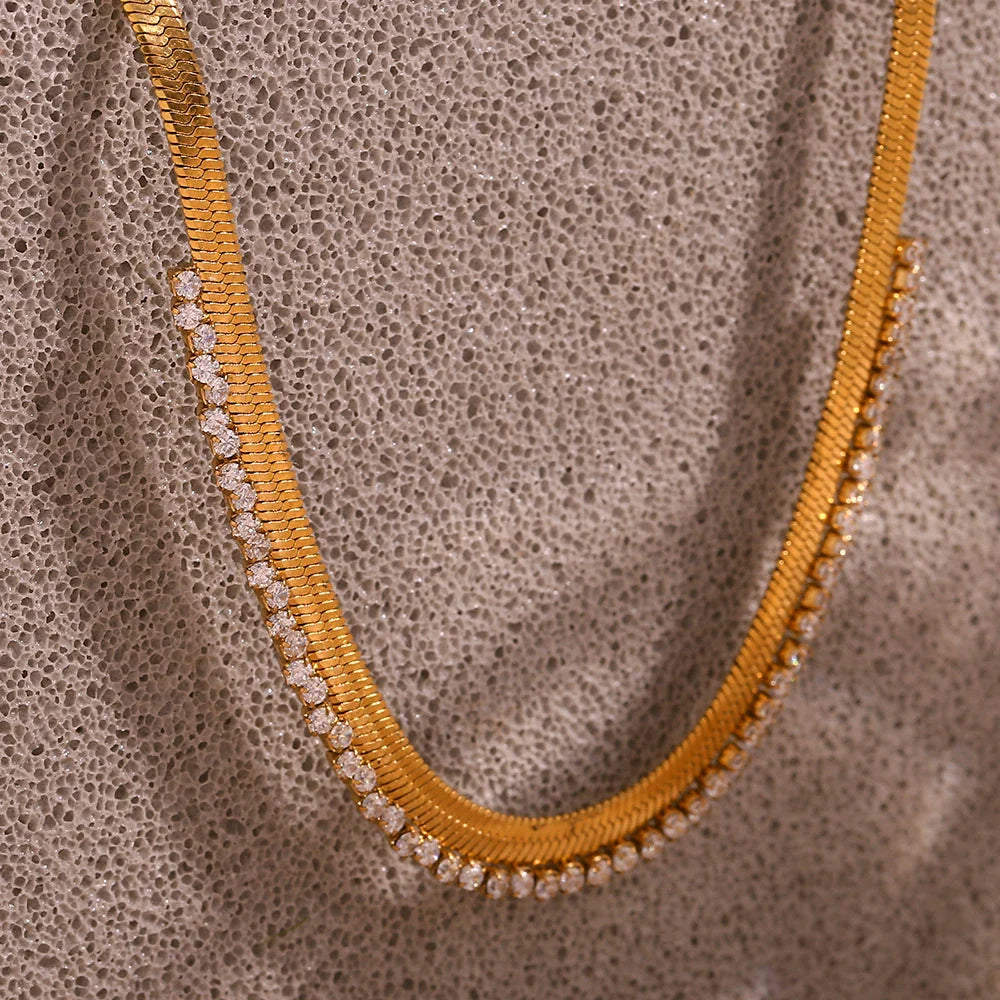 Herringbone Diamond Dazzle Necklace