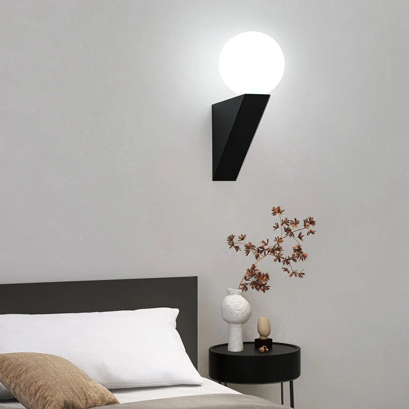 Nordic Glass Ball Indoor Wall Lamp for Corridors &amp; Bedsides