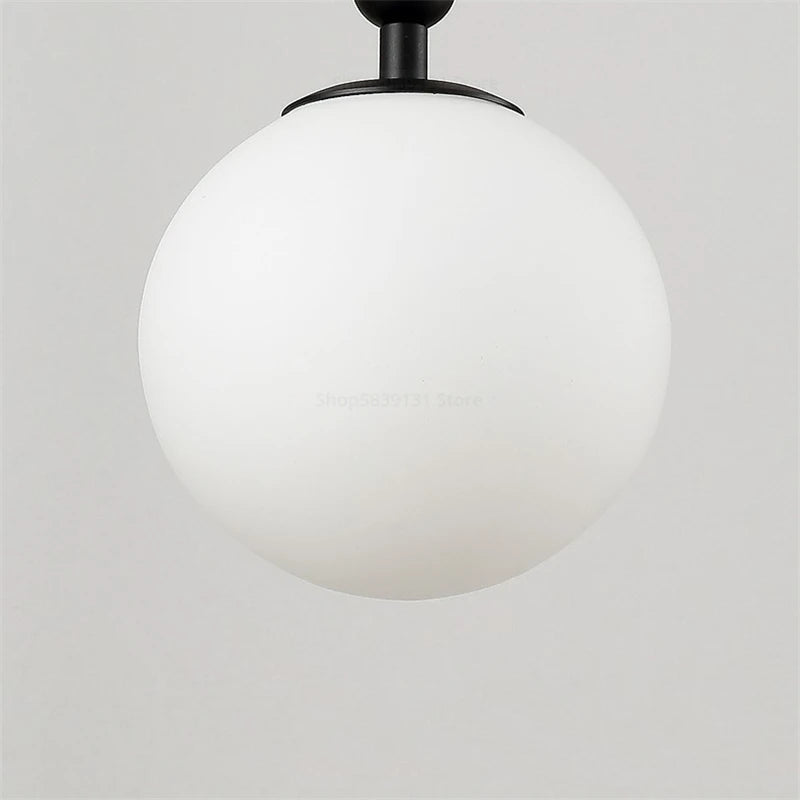 Metal Glass Ball Wall Lamp Light Fixture