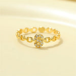 Load image into Gallery viewer, Dainty Diamond Letter Initial Ring
