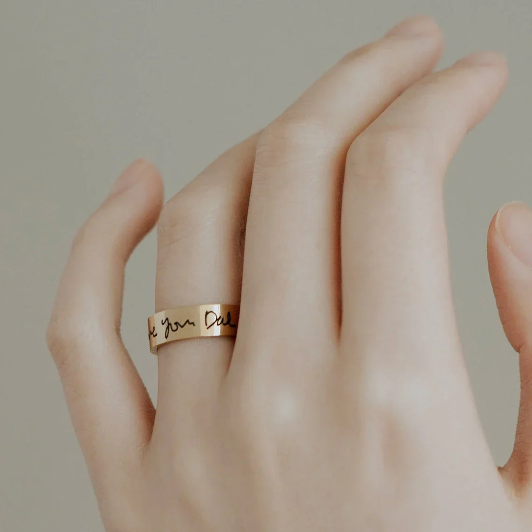 Timeless Script Ring