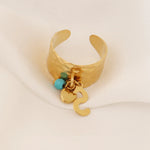 Load image into Gallery viewer, Dainty Adjustable Letter Initial &amp; Heart Pendant Ring
