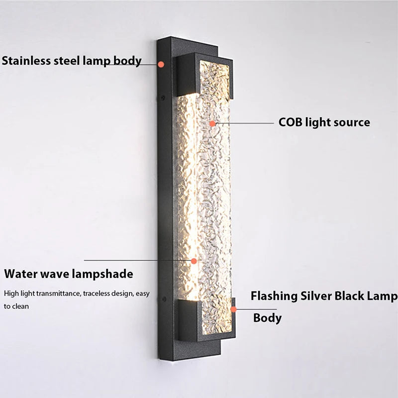 Dimmable Outdoor LED Wall Sconce In Stainless Steel