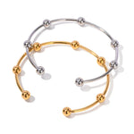 Load image into Gallery viewer, Classy Separated Sphere Bangle Bracelet
