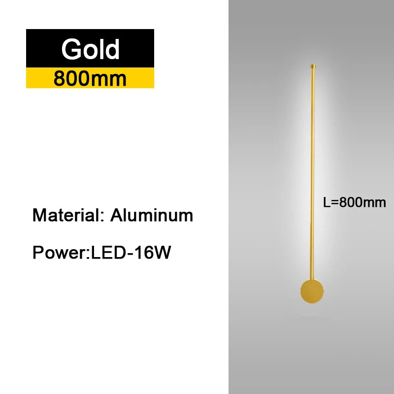 Modern Indoor 350° Rotatable Ambient Wall Sconce in Black or Gold